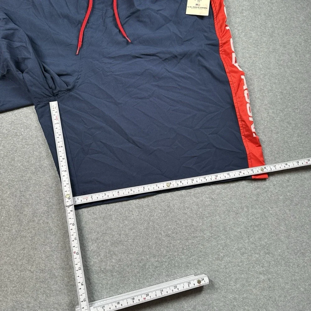 US Polo Assn Logo Tape Swim Trunks‎ 4XL Navy Red Big NWT Shorts NOTE